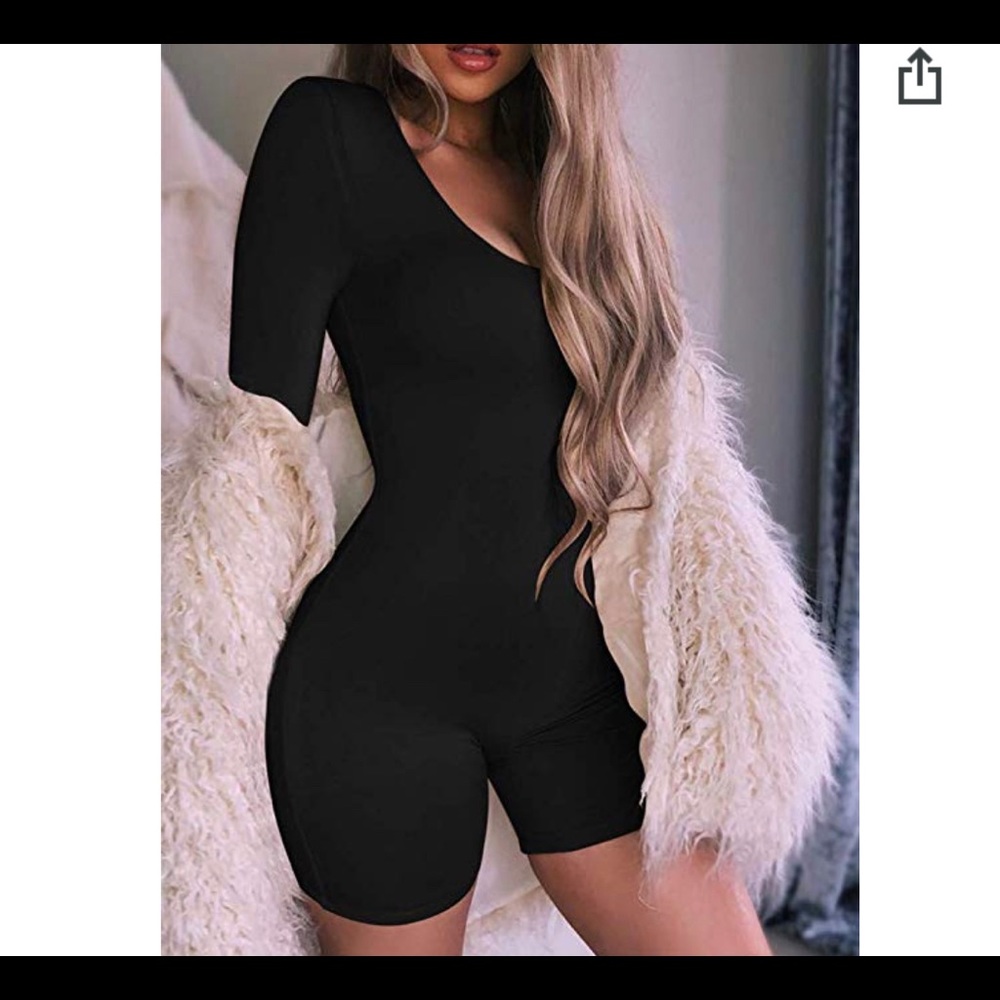 Long Sleeve Rompers Bodycon Short